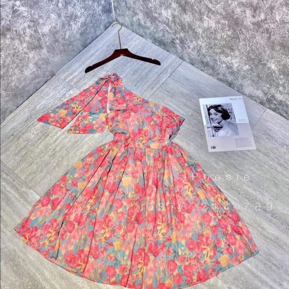 Floral dress silk